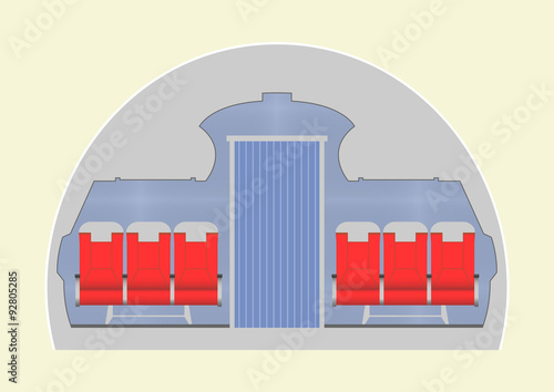 Aircraft cabin with passenger seats