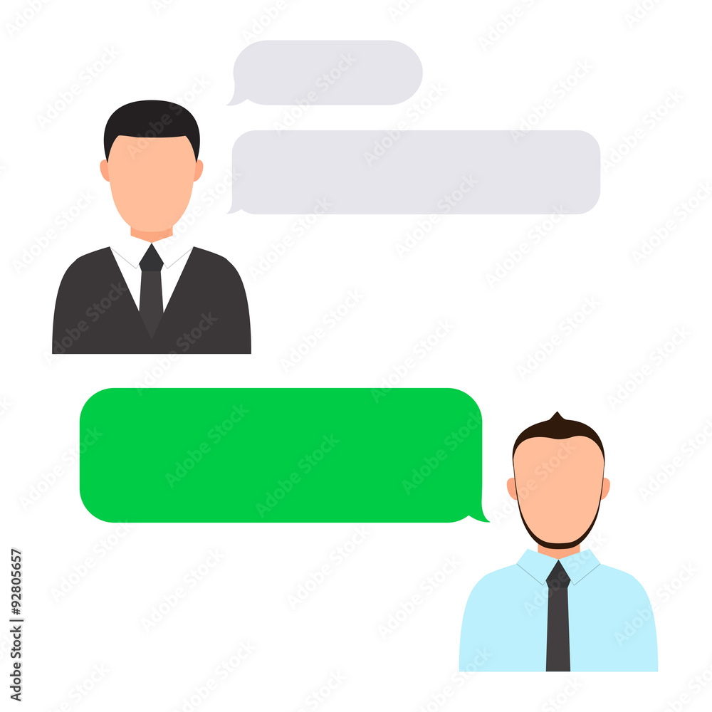 Vector modern business agents with bubble speech Vector modern business agents with bubble speech