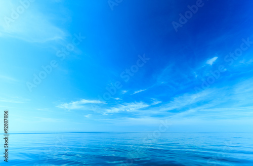 Beautiful seascape sea horizon and sky. © Voyagerix