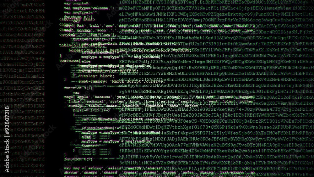 Camera move through pieces of software source code