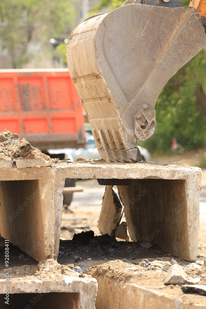 Fototapeta premium dredge and dump truck