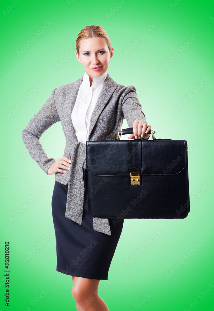 Attractive businesswoman isolated on white Attractive businesswoman isolated on white