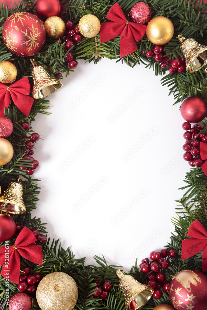 Christmas border with copy space Christmas border with copy space