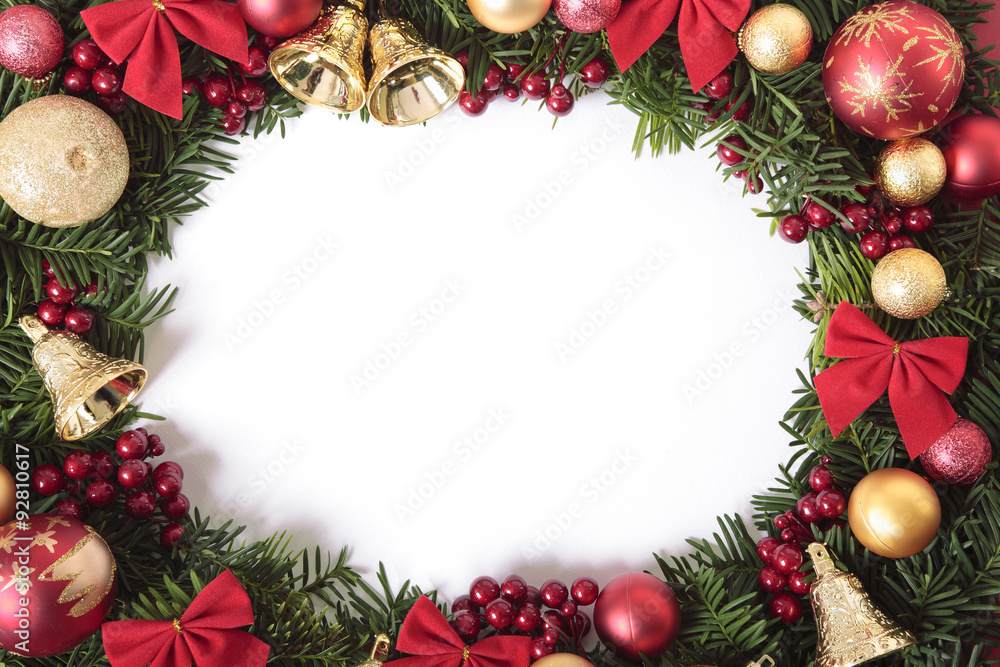 Christmas border with copy space Christmas border with copy space