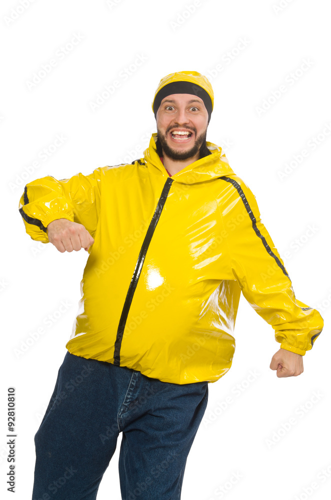 Overweight man isolated on the white Overweight man isolated on the white