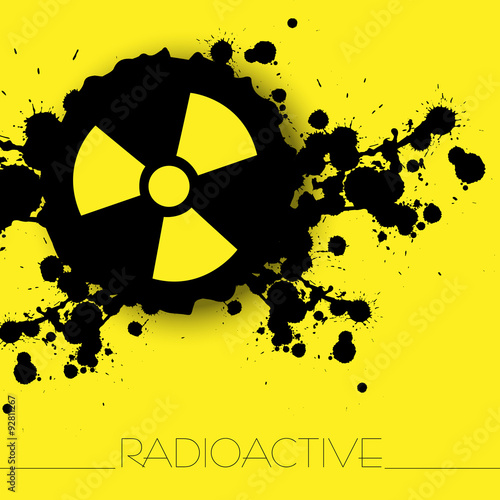 Radiation danger warning background