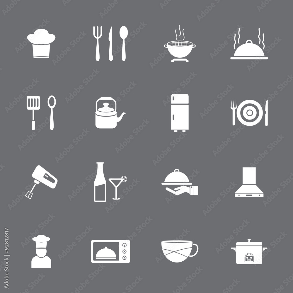 Cooking, Kitchen & Restaurant Icon Set Cooking, Kitchen & Restaurant Icon Set