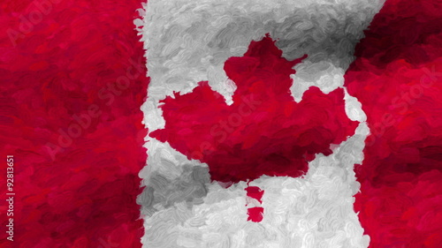 Wallpaper Mural Flag FX0202: Close-up flag of Canada ripples in a breeze (Video Loop). Torontodigital.ca