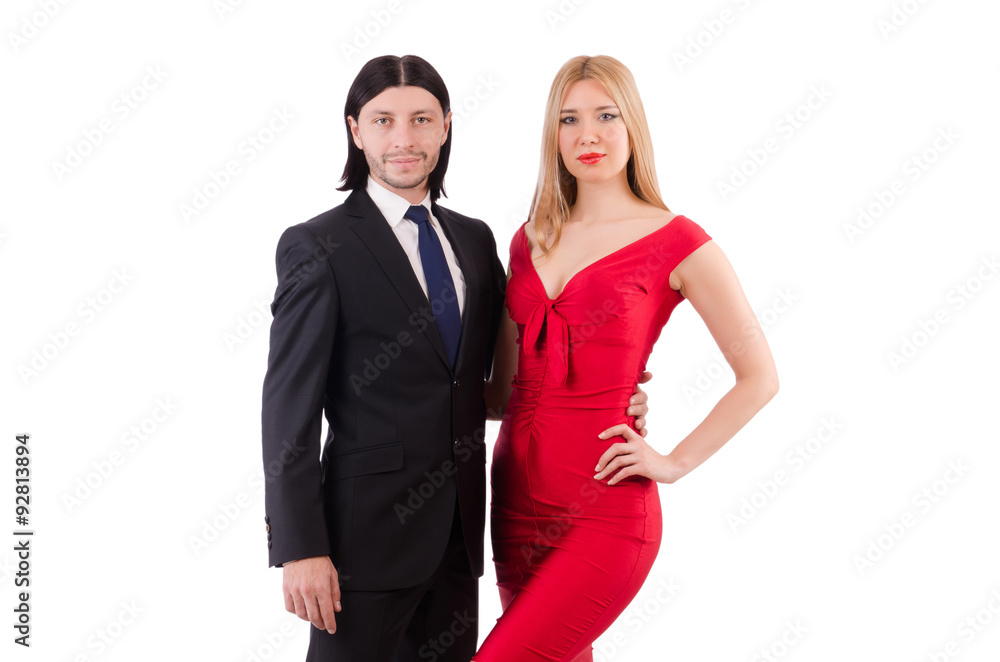 Pair isolated on the white background