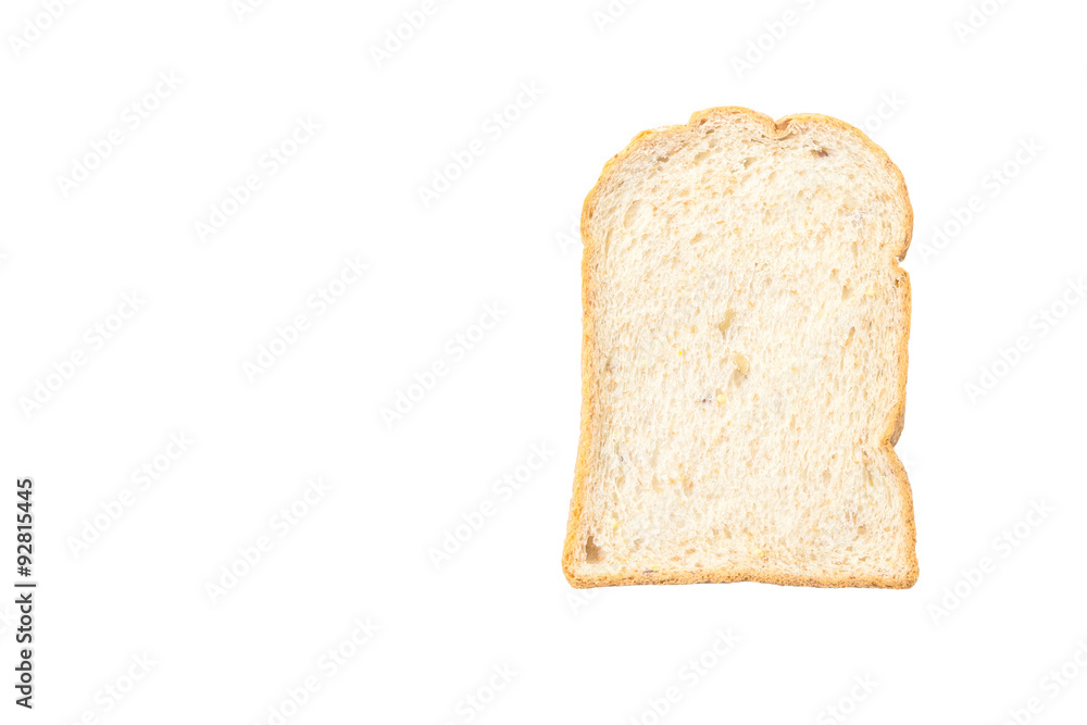 slices of Wholemeal toast bread on white slices of Wholemeal toast bread on white