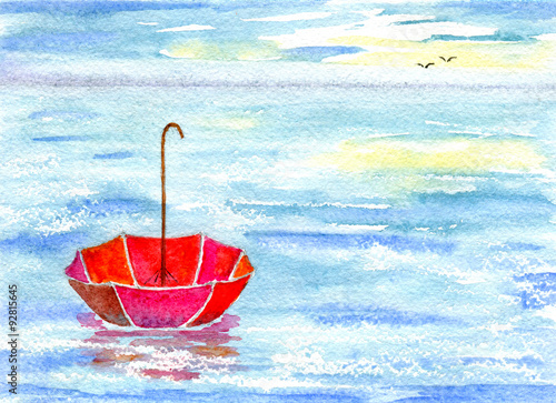 Sea and umbrella