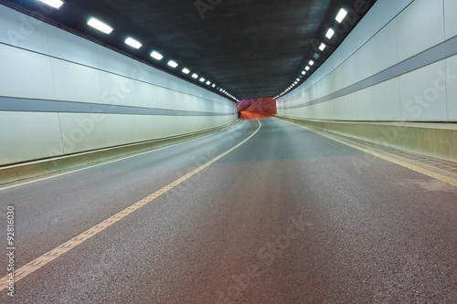 City road tunnel of night scene