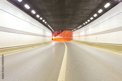 City tunnel road viaduct of night scene