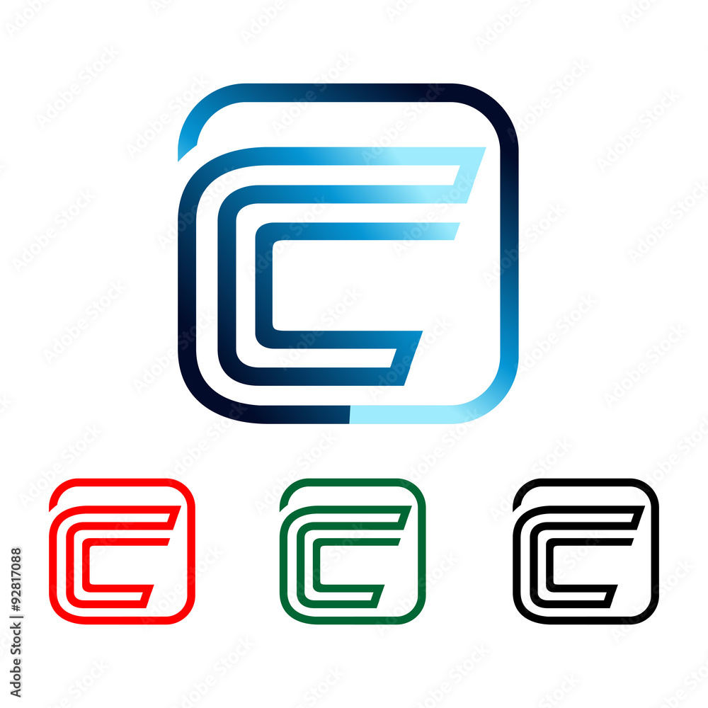 Elegant Cool C Square Box Logo Icon Elegant Cool C Square Box Logo Icon
