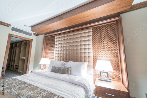 Hotel room with modern interior photo