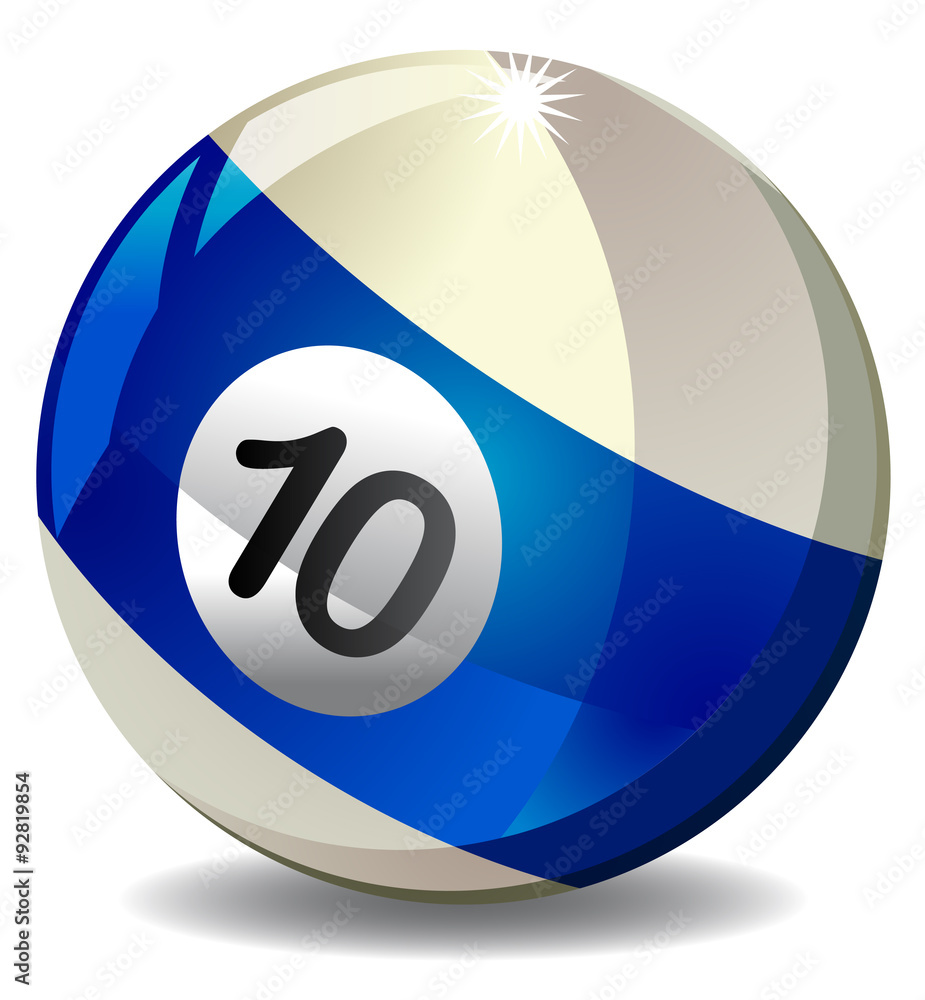 Number 10 billiard ball vector image Illustration Stock | Adobe Stock