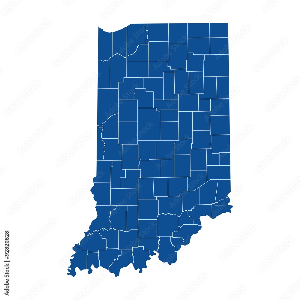 Naklejka premium Map of Indiana