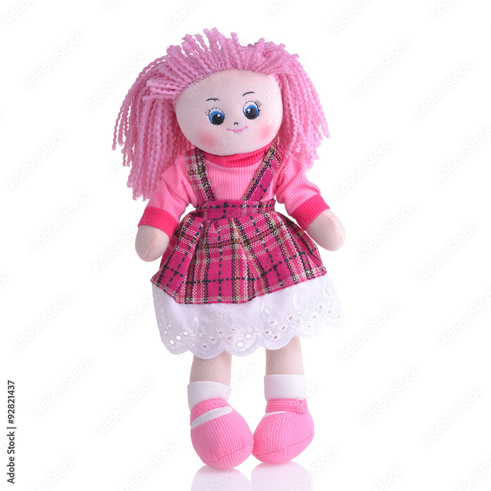 rag doll with pink hair rag doll with pink hair