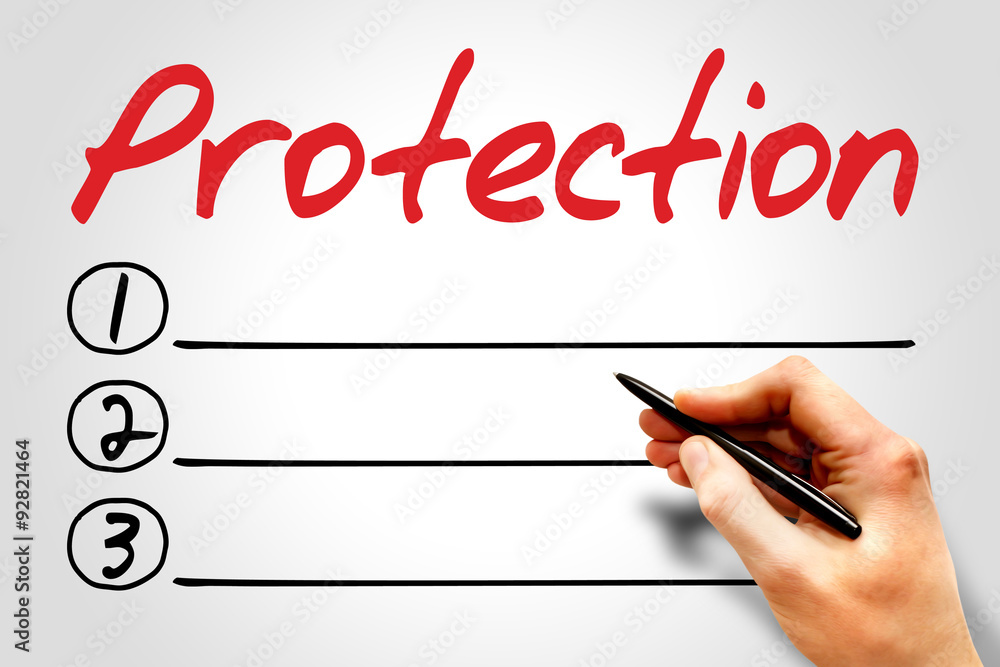 Protection blank list, environmental concept Protection blank list, environmental concept