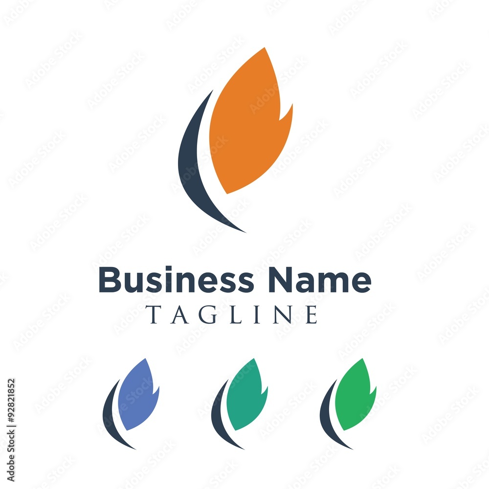 Obraz premium Leaf vector logo icon