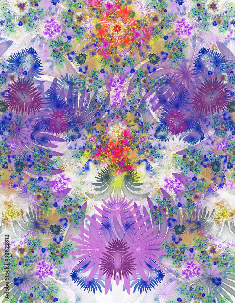 3d abstract fractal illustration background for creative design