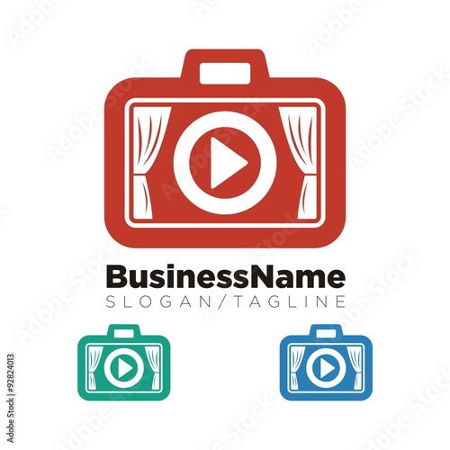Video vector logo icon