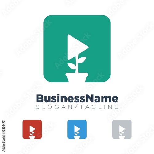 Video vector logo icon