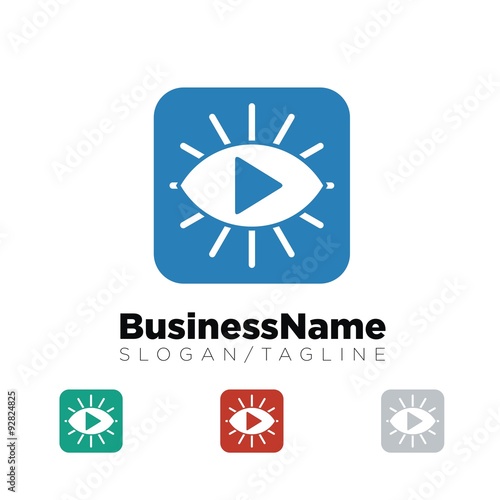 Video vector logo icon