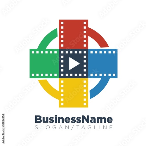 Video vector logo icon