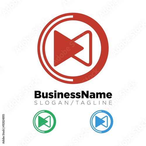 Video vector logo icon