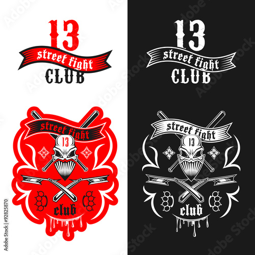 Street fighting club emblem