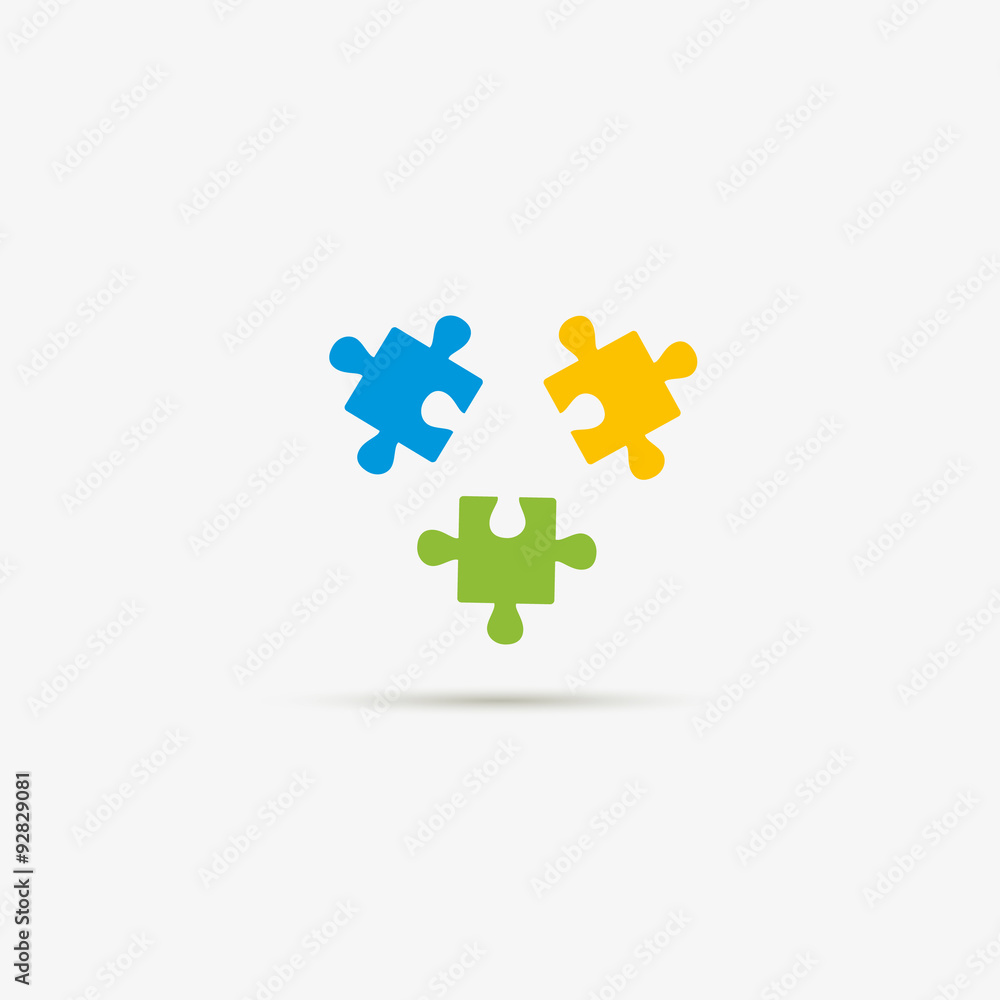 Puzzle Square logo design template. Puzzle Square logo design template.