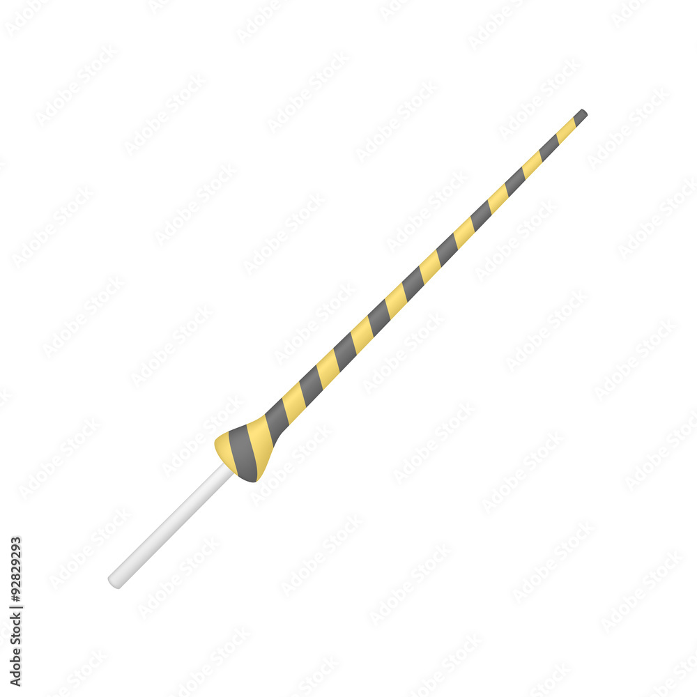 Εκτύπωση καμβά Lance in black and orange design