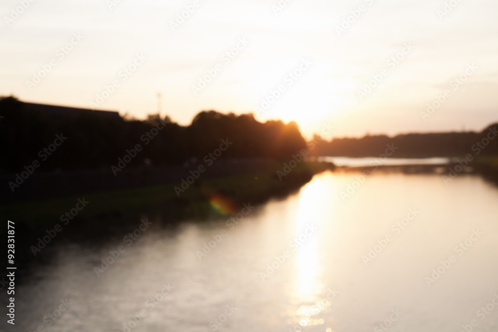 Blurred view of river