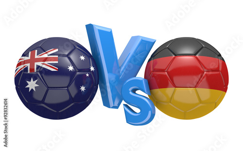 Soccer versus match between national teams Australia and Germany