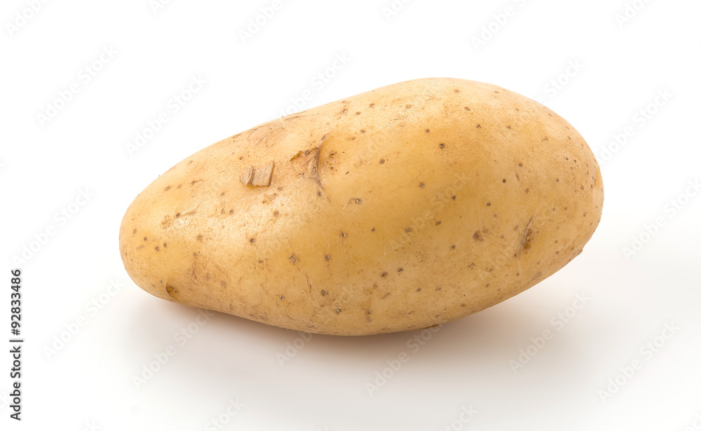 fresh potato on white background fresh potato on white background