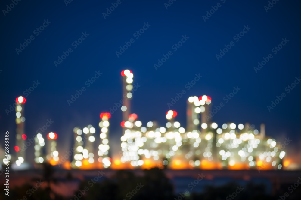 Blur photo background of Petrochemical industrial plant