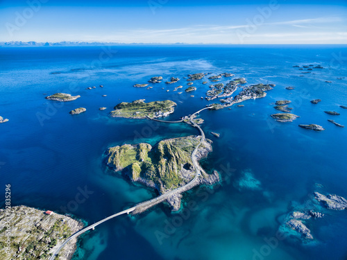 Henningsvaer from air