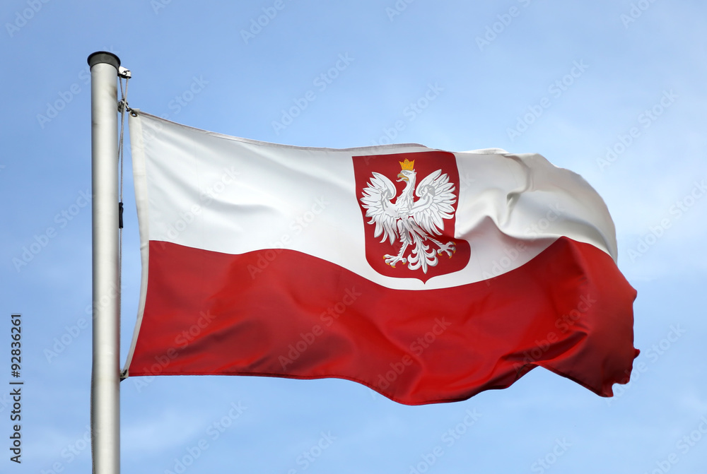 Naklejka premium Flag of Poland