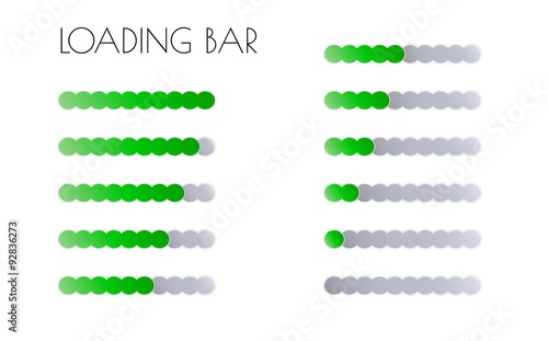 green loading bars