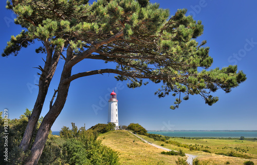 Lighthouse near Kloster (Island Hiddensee - Germany) - HDR image