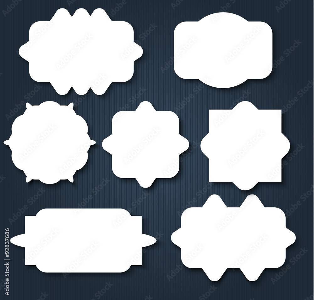 Abstract wavy shape sticker design. Abstract wavy shape sticker design.