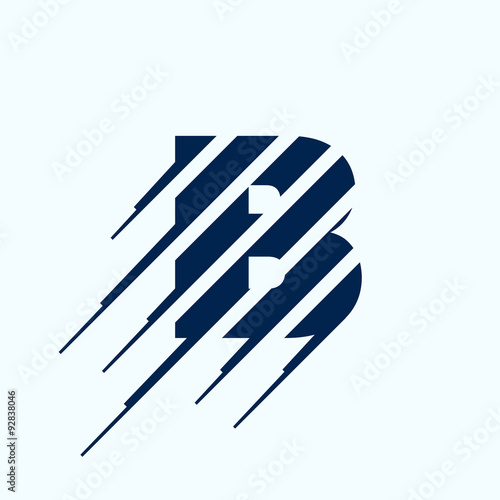 B letter logo design template.