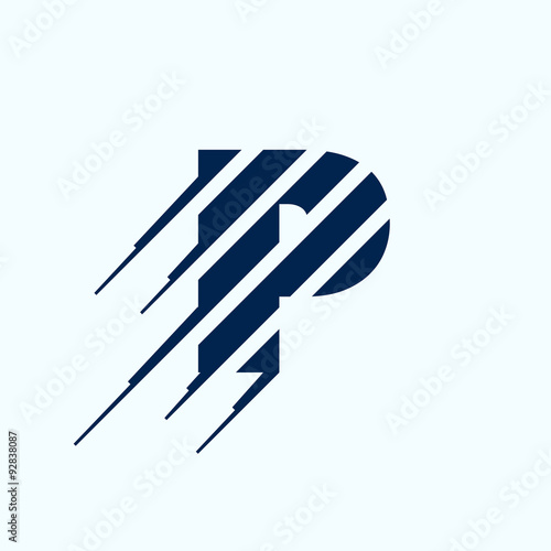 P letter logo design template.