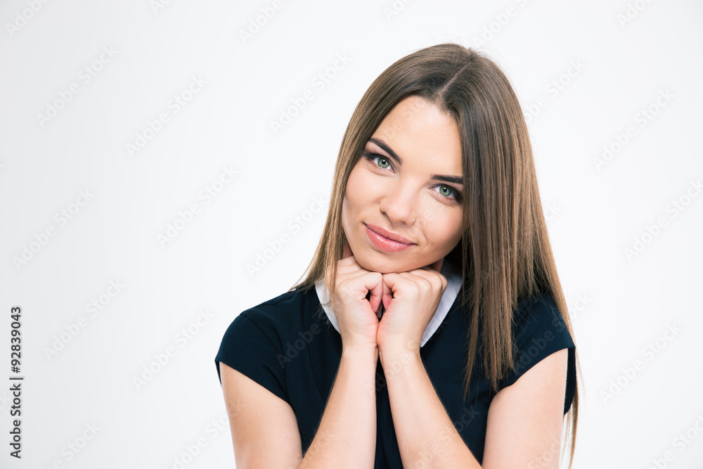 Pretty woman looking at camera Pretty woman looking at camera
