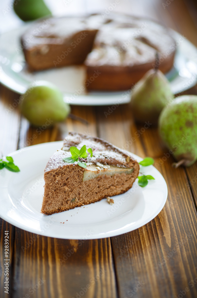 cake with pears