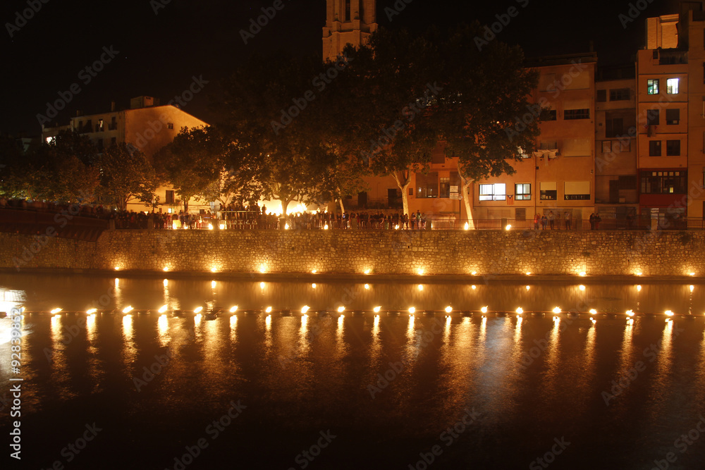 Ceremony to light streets and rivers of Girona