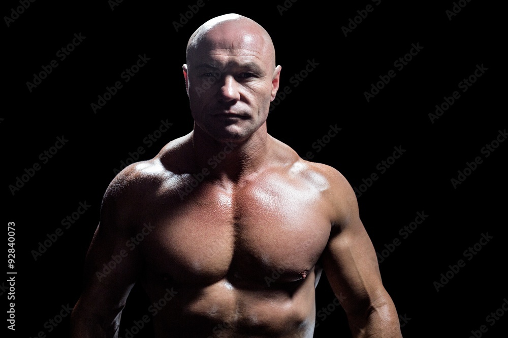 Fototapeta premium Portrait of confident fit man