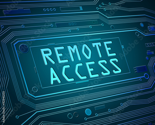 Remote access concept.