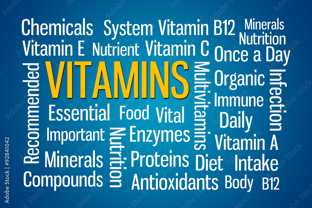 Vitamins Word Cloud Vitamins Word Cloud